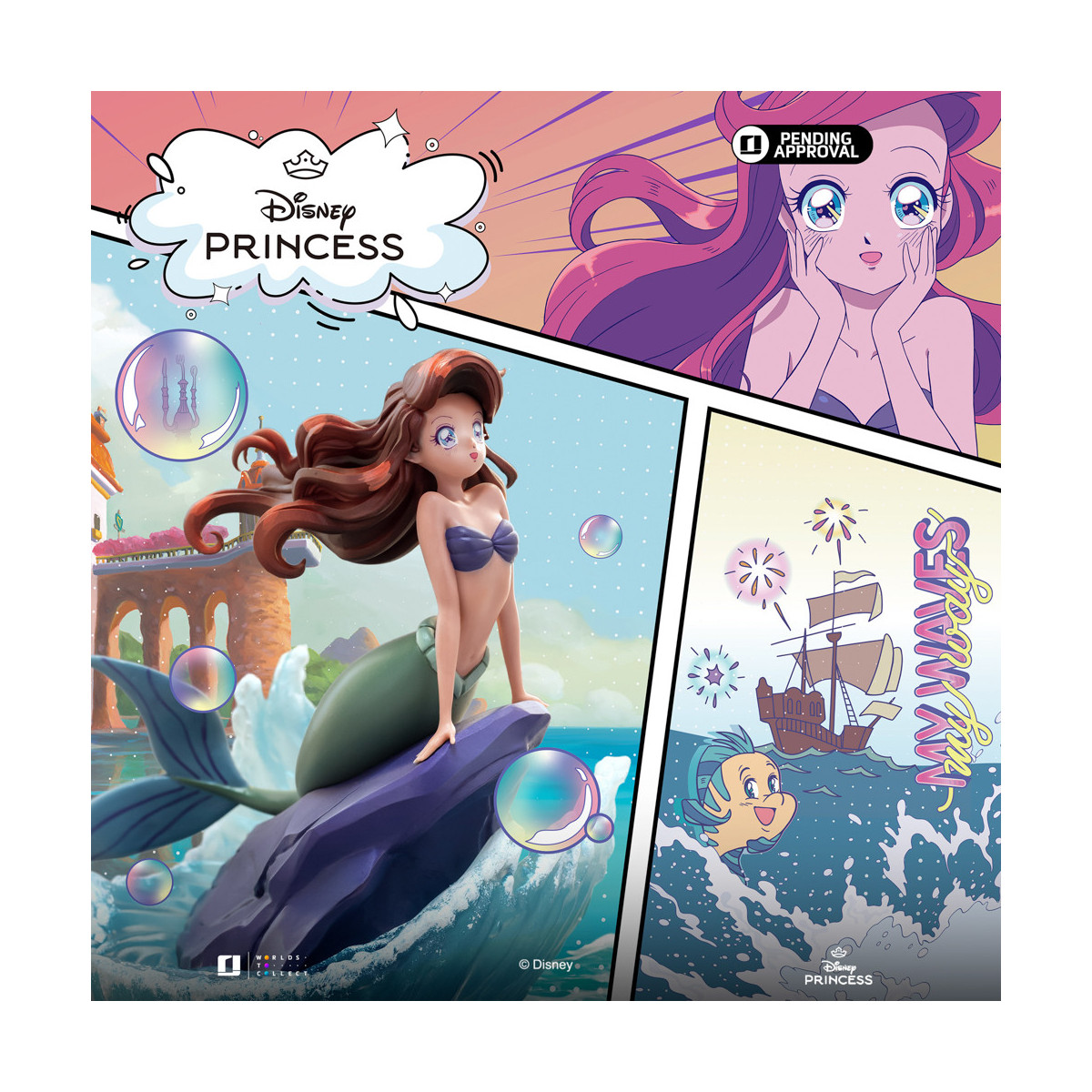 Iron Studios Disney Princess - Ariel Principessa Anime in scala 1/10