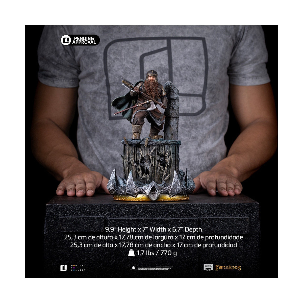 Iron Studios - Gimli scatenato - Il Signore degli Anelli - LOTR Unleashed Art Scale 1/10