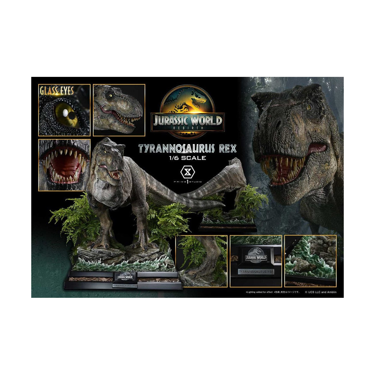 Prime 1 Studio - Jurassic World: Renaissance - Legacy Museum Collection 1/6 Tyrannosaurus Rex Versione Bonus
