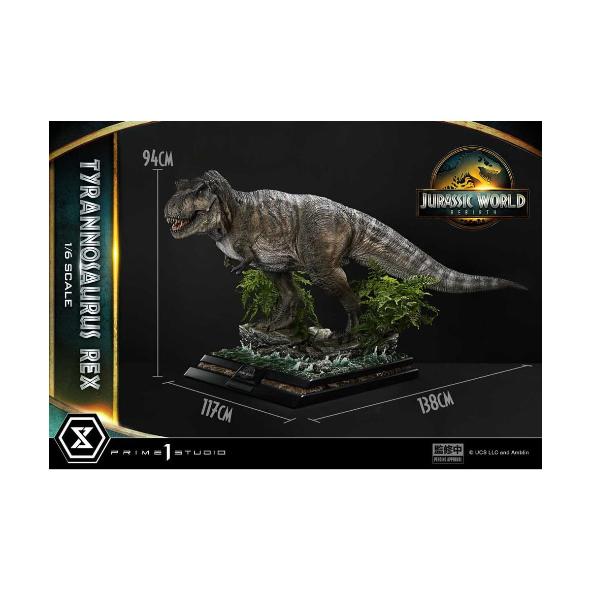 Prime 1 Studio - Jurassic World: Renaissance - Legacy Museum Collection 1/6 Tyrannosaurus Rex Versione Bonus