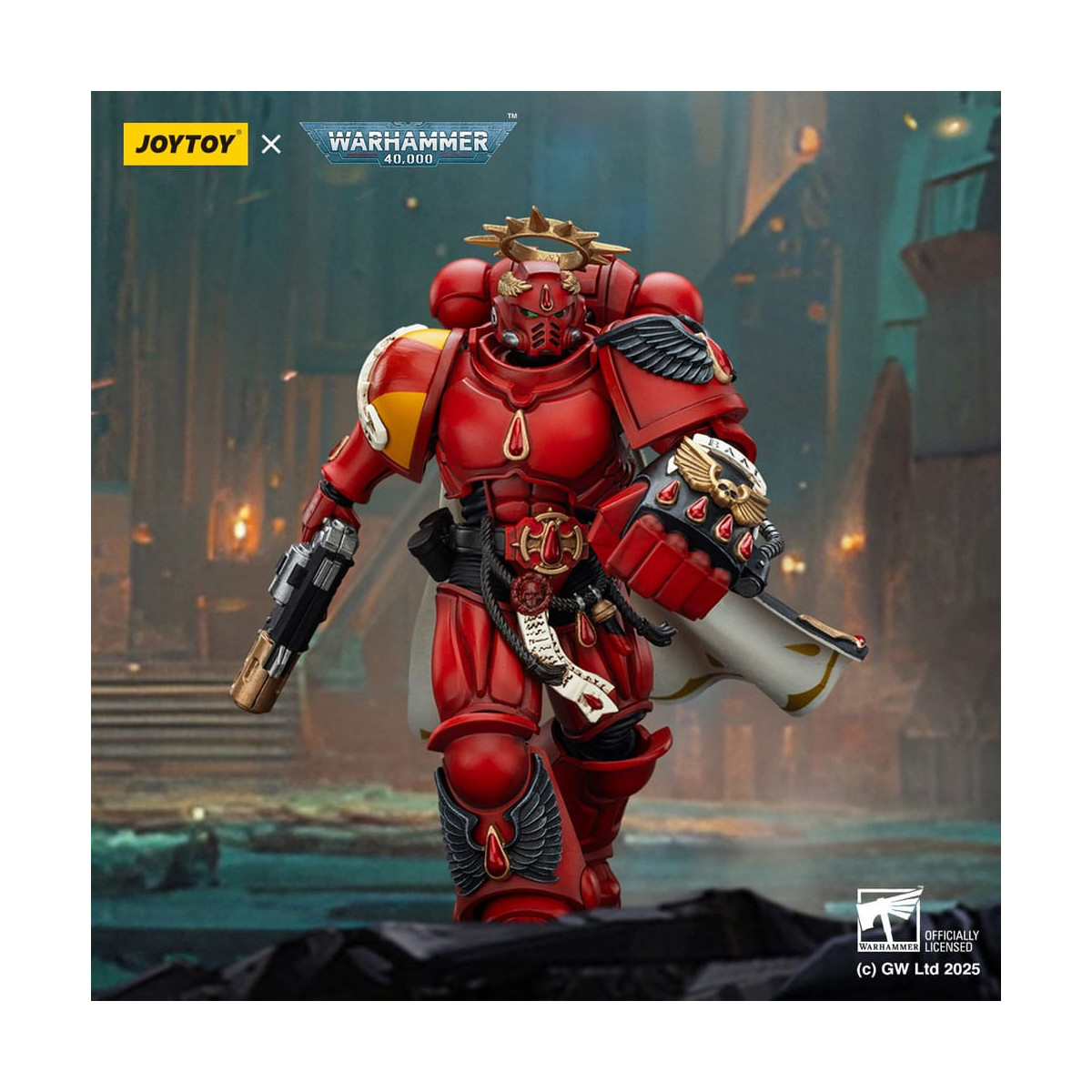 Joytoy - Warhammer - Blood Angels - Capitano con pistola Inferno e Power Fist.