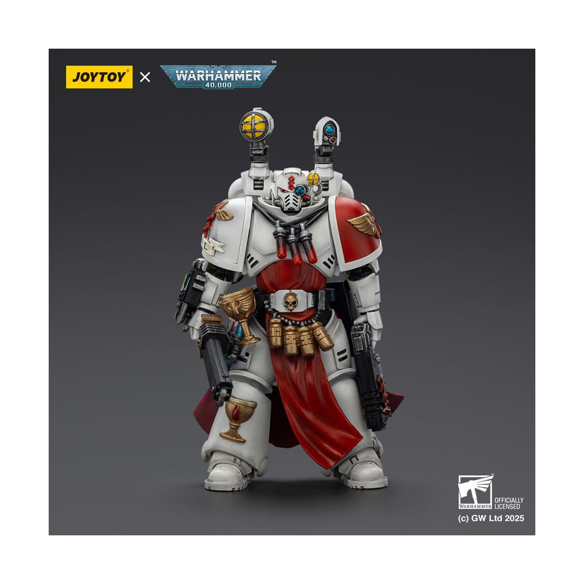 Joytoy - Warhammer - Blood Angels - Sacerdote Sanguinario con pistola a proiettile pesante, spada a catena e narcotico