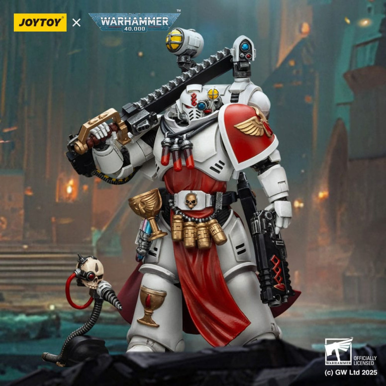 Joytoy - Warhammer - Blood Angels - Sacerdote Sanguinario con pistola a proiettile pesante, spada a catena e narcotico