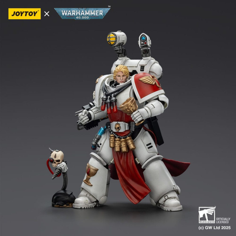 Joytoy - Warhammer - Blood Angels - Sacerdote Sanguinario con pistola a proiettile pesante, spada a catena e narcotico