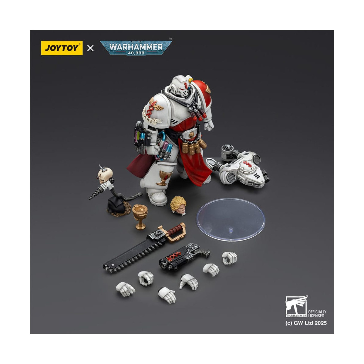 Joytoy - Warhammer - Blood Angels - Sacerdote Sanguinario con pistola a proiettile pesante, spada a catena e narcotico