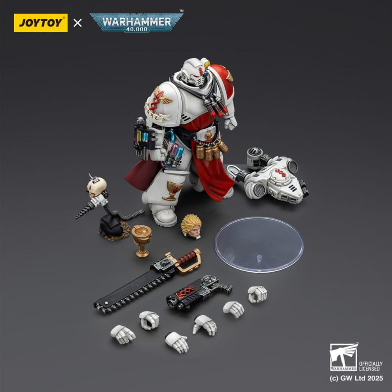 Joytoy - Warhammer - Blood Angels - Sacerdote Sanguinario con pistola a proiettile pesante, spada a catena e narcotico