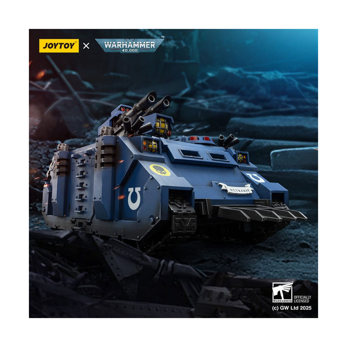 JoyToy - Space Marines - Ultramarines - Razorback con doppio lascannon 1/18 - Warhammer 40K