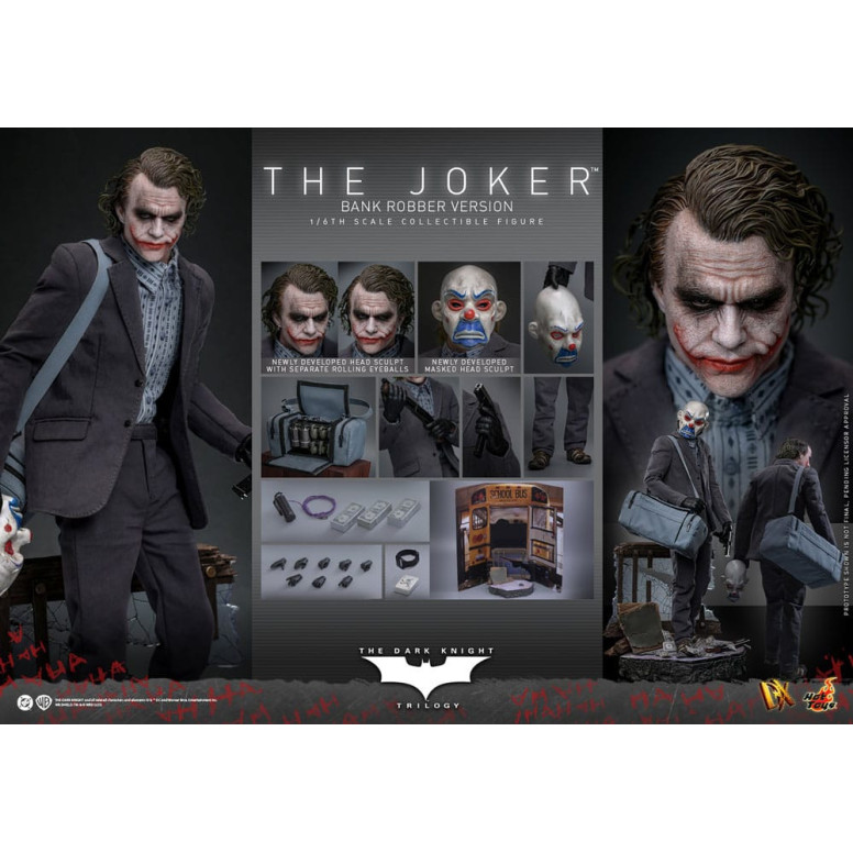 Hot Toys - Il Cavaliere Oscuro - Joker (versione rapinatore di banche) MMS 1/6