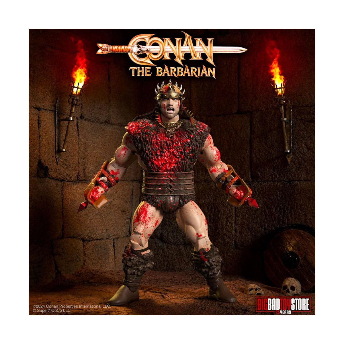 Super 7 - Conan le Barbare - Ultimates Conan Combattente di Pit intriso di sangue 1/12