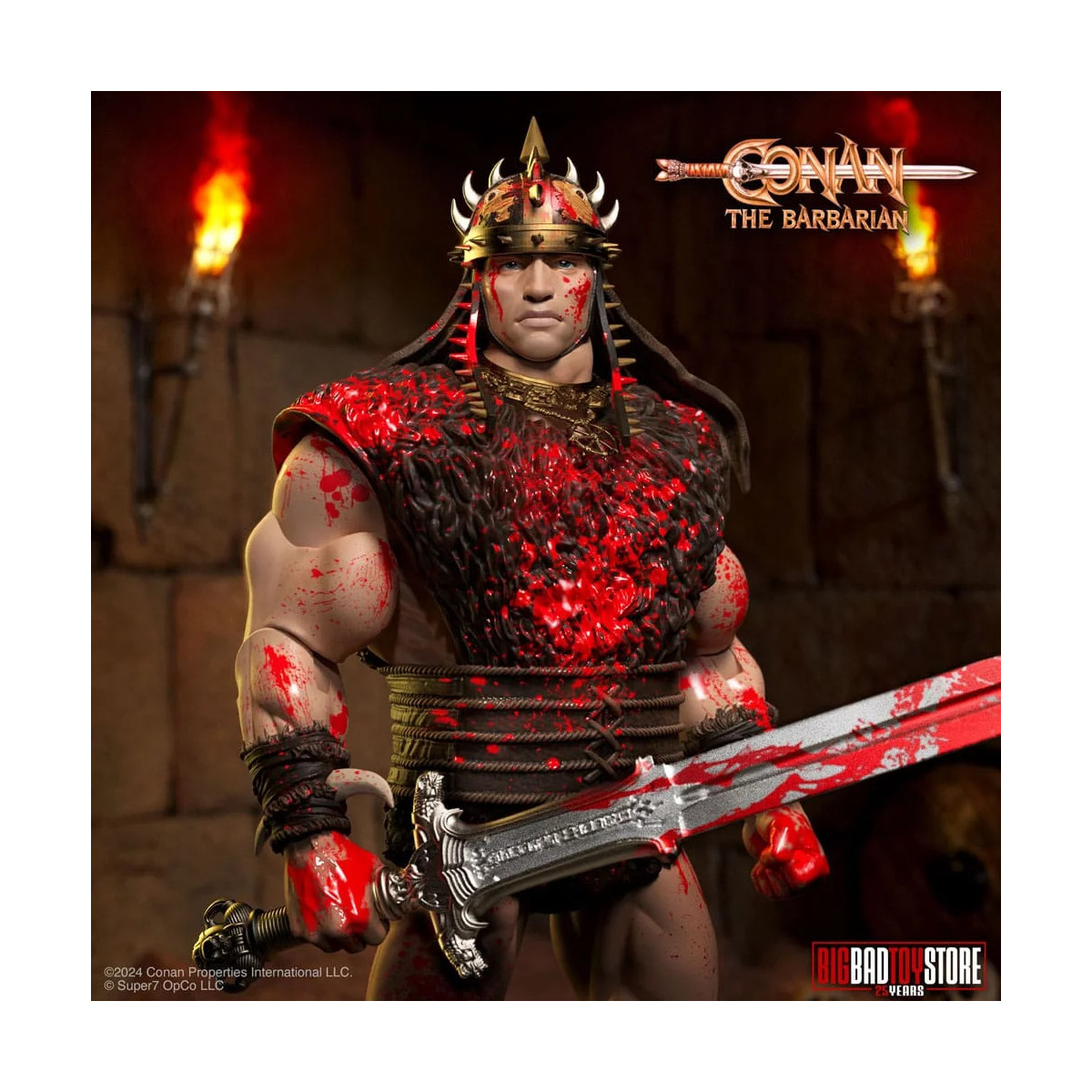 Super 7 - Conan le Barbare - Ultimates Conan Combattente di Pit intriso di sangue 1/12