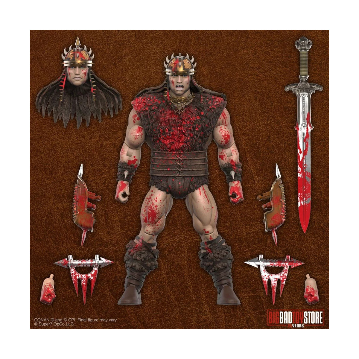 Super 7 - Conan le Barbare - Ultimates Conan Combattente di Pit intriso di sangue 1/12