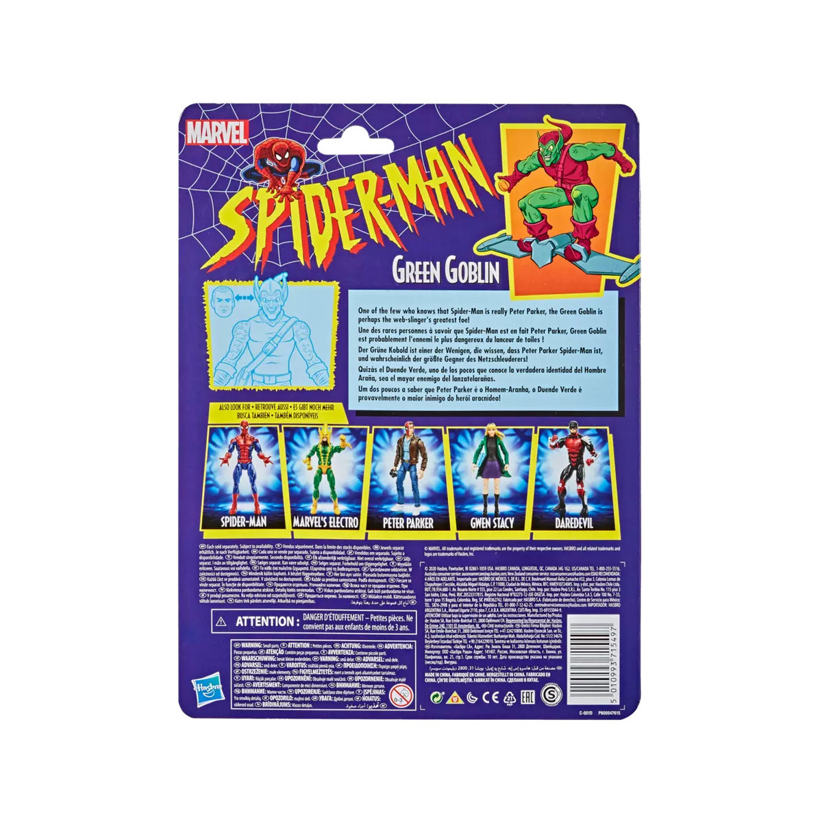 Marvel Legends Serie - Spider-Man Retro Collection - Green Goblin: confezione leggermente danneggiata