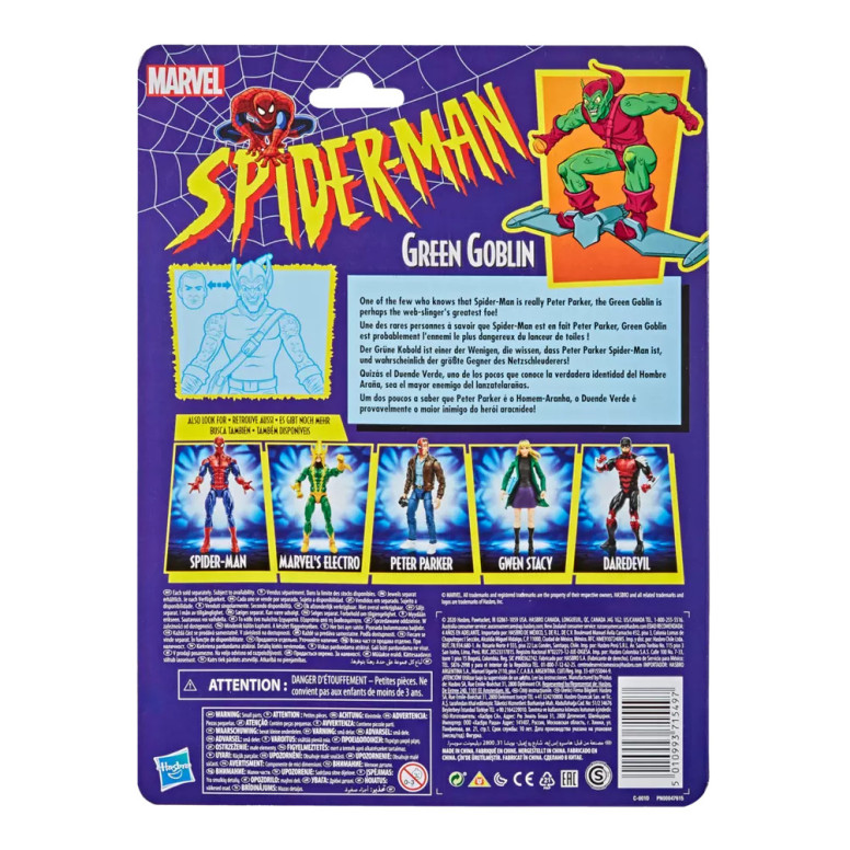Marvel Legends Serie - Spider-Man Retro Collection - Green Goblin: confezione leggermente danneggiata