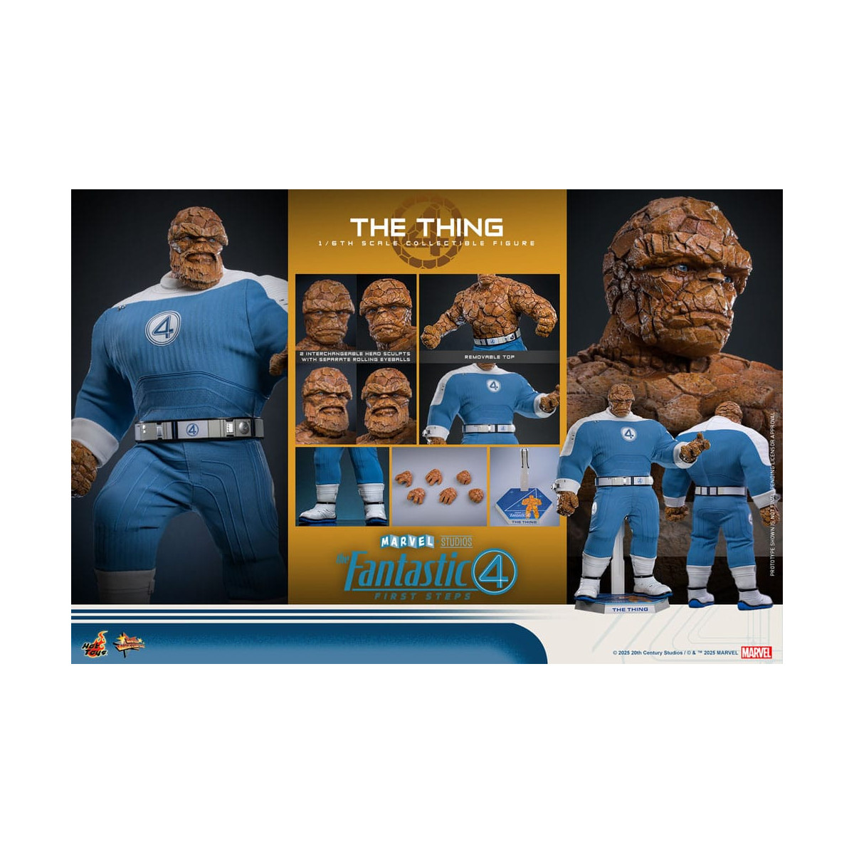 Hot Toys Marvel - Fantastici Quattro: Primi Passi - La Cosa MMS 1/6 - La Cosa