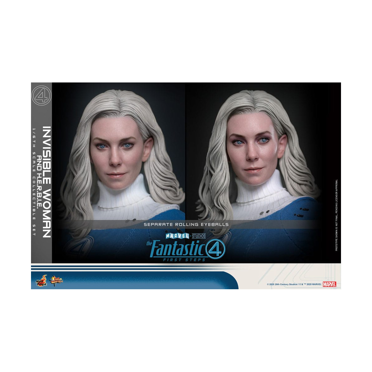 Hot Toys Marvel - Fantastici Quattro: Primi Passi - Donna Invisibile e H.E.R.B.I.E. MMS 1/6 - Sue Storm