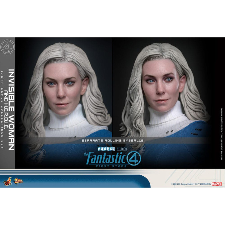 Hot Toys Marvel - Fantastici Quattro: Primi Passi - Donna Invisibile e H.E.R.B.I.E. MMS 1/6 - Sue Storm