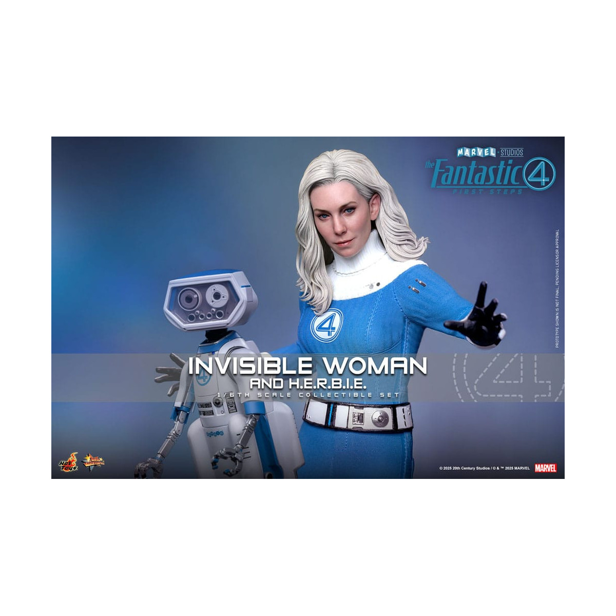 Hot Toys Marvel - Fantastici Quattro: Primi Passi - Donna Invisibile e H.E.R.B.I.E. MMS 1/6 - Sue Storm
