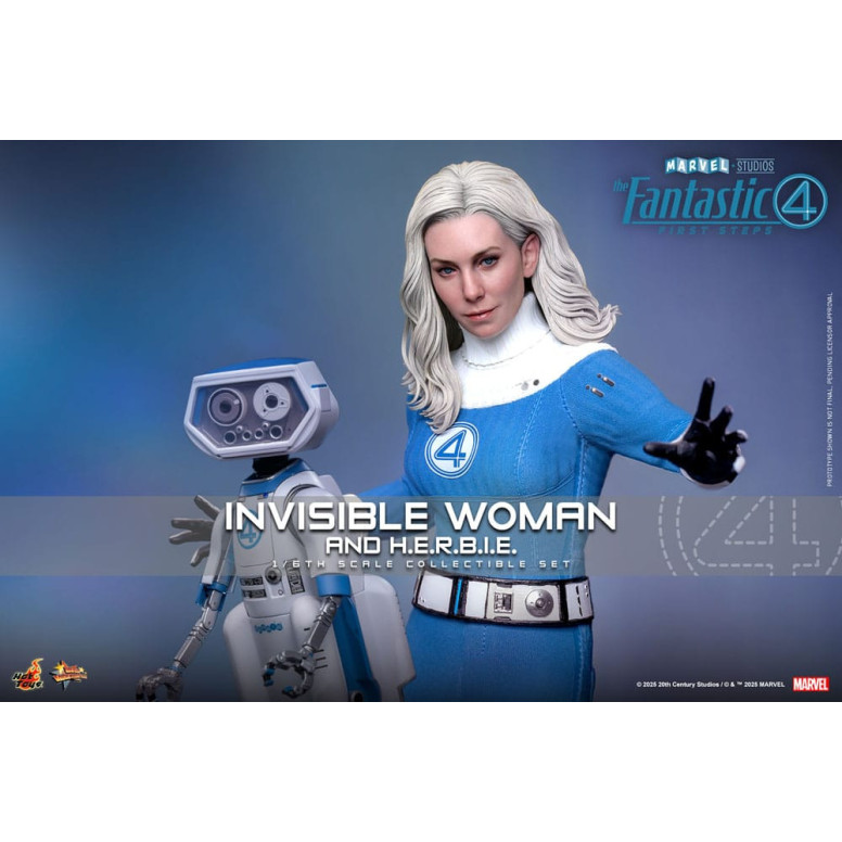 Hot Toys Marvel - Fantastici Quattro: Primi Passi - Donna Invisibile e H.E.R.B.I.E. MMS 1/6 - Sue Storm