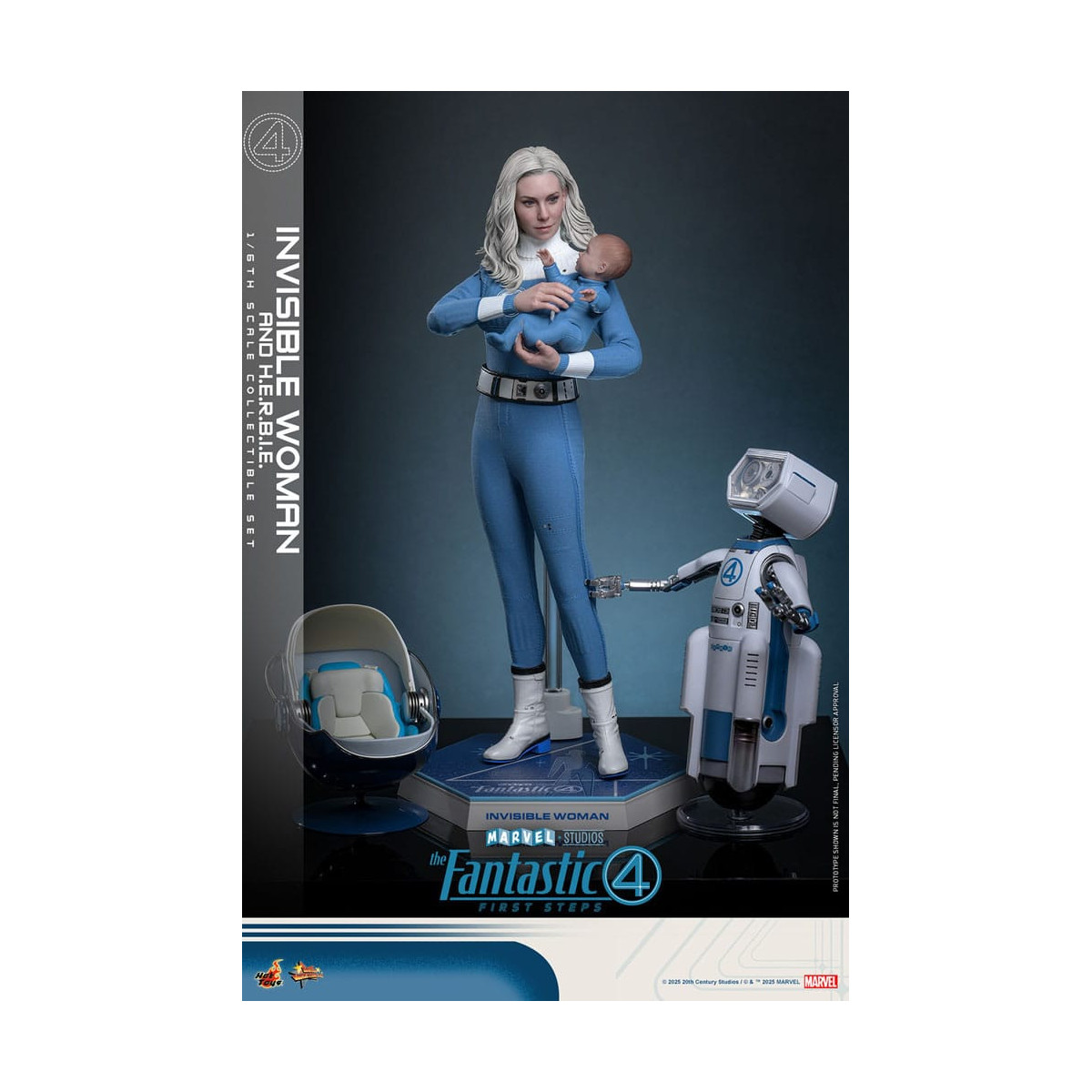 Hot Toys Marvel - Fantastici Quattro: Primi Passi - Donna Invisibile e H.E.R.B.I.E. MMS 1/6 - Sue Storm