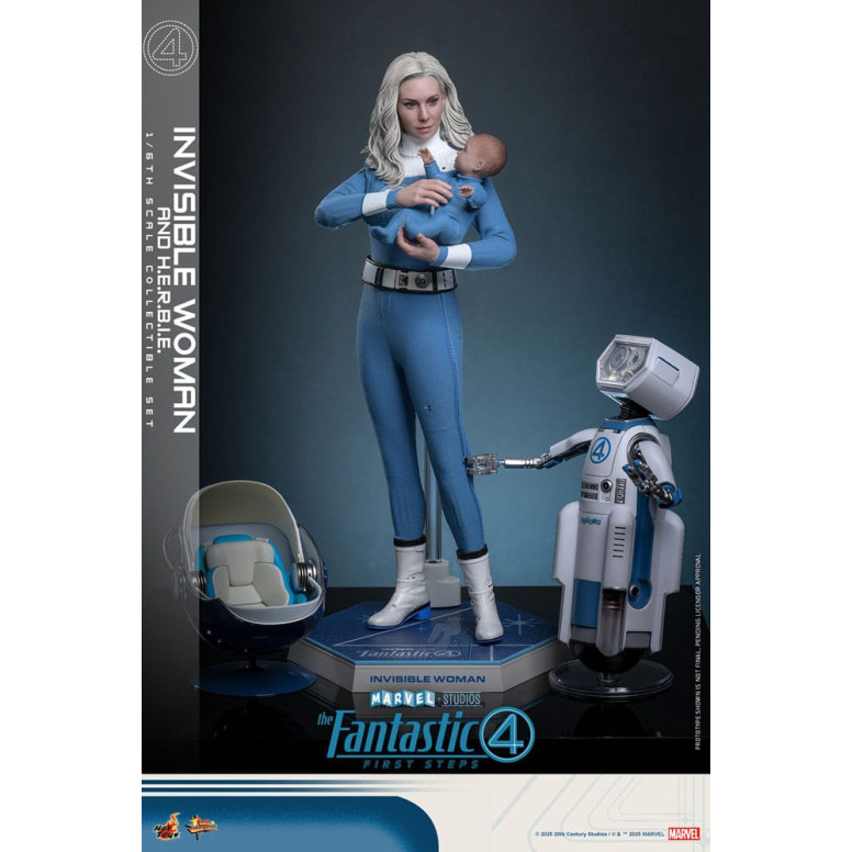 Hot Toys Marvel - Fantastici Quattro: Primi Passi - Donna Invisibile e H.E.R.B.I.E. MMS 1/6 - Sue Storm
