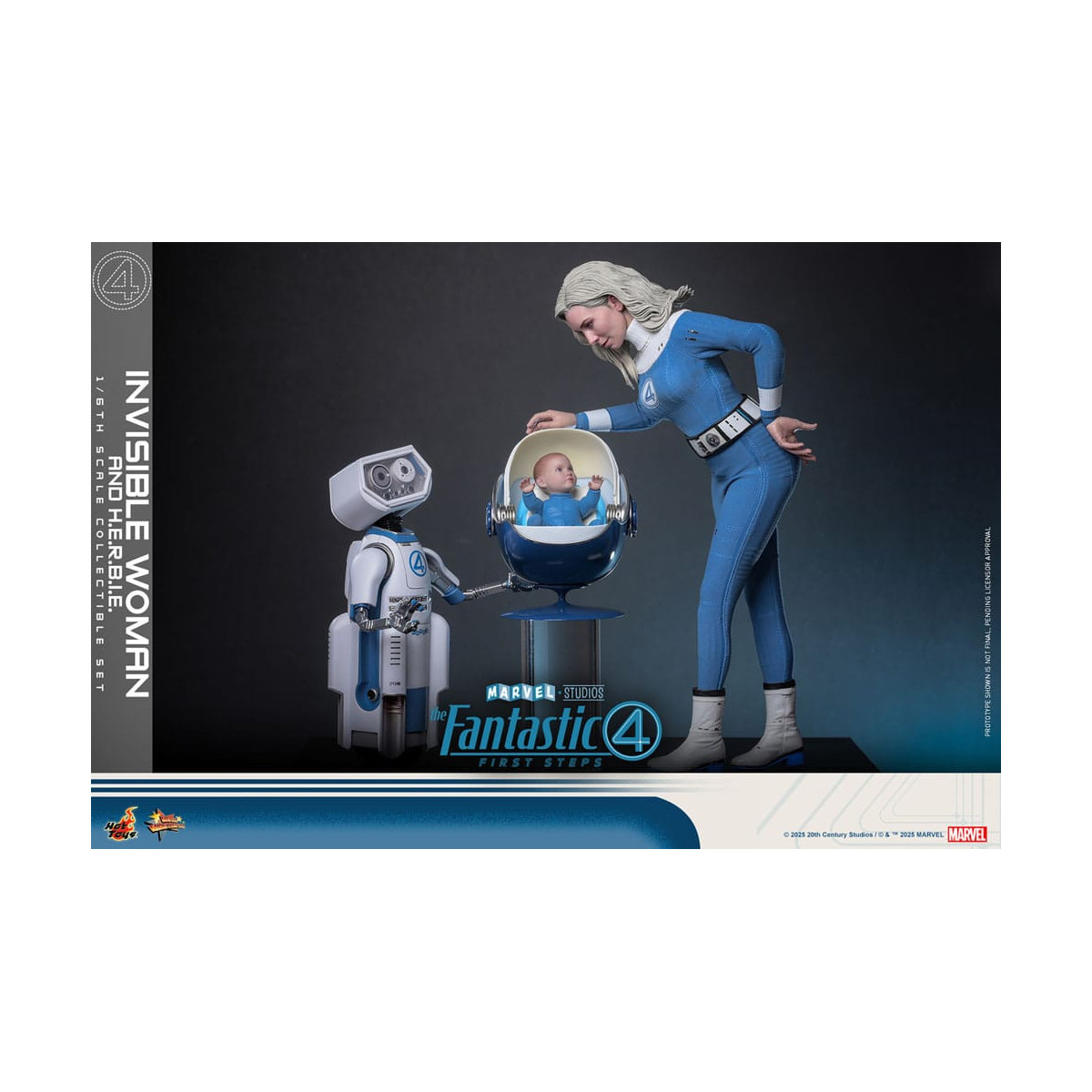 Hot Toys Marvel - Fantastici Quattro: Primi Passi - Donna Invisibile e H.E.R.B.I.E. MMS 1/6 - Sue Storm