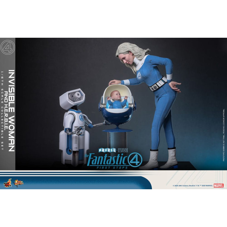Hot Toys Marvel - Fantastici Quattro: Primi Passi - Donna Invisibile e H.E.R.B.I.E. MMS 1/6 - Sue Storm
