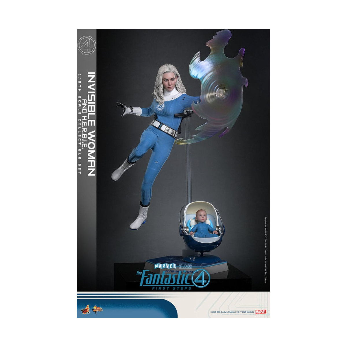 Hot Toys Marvel - Fantastici Quattro: Primi Passi - Donna Invisibile e H.E.R.B.I.E. MMS 1/6 - Sue Storm