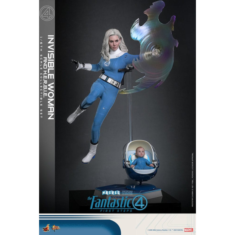 Hot Toys Marvel - Fantastici Quattro: Primi Passi - Donna Invisibile e H.E.R.B.I.E. MMS 1/6 - Sue Storm