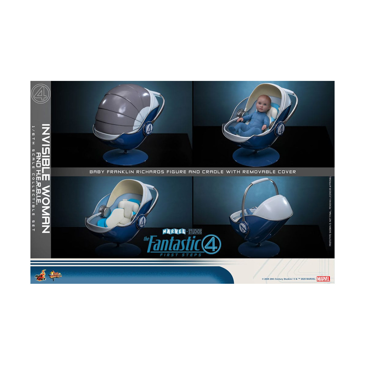 Hot Toys Marvel - Fantastici Quattro: Primi Passi - Donna Invisibile e H.E.R.B.I.E. MMS 1/6 - Sue Storm