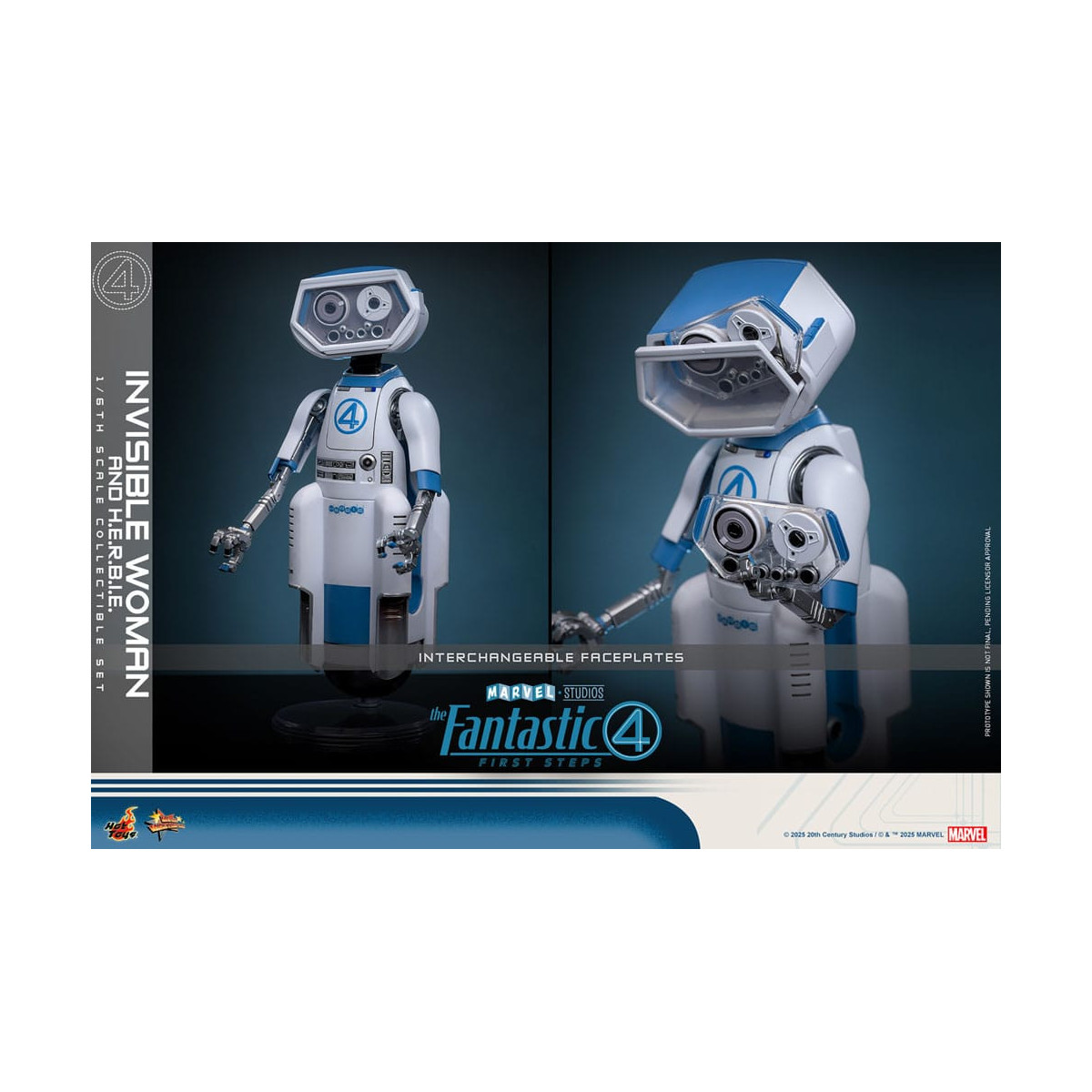 Hot Toys Marvel - Fantastici Quattro: Primi Passi - Donna Invisibile e H.E.R.B.I.E. MMS 1/6 - Sue Storm