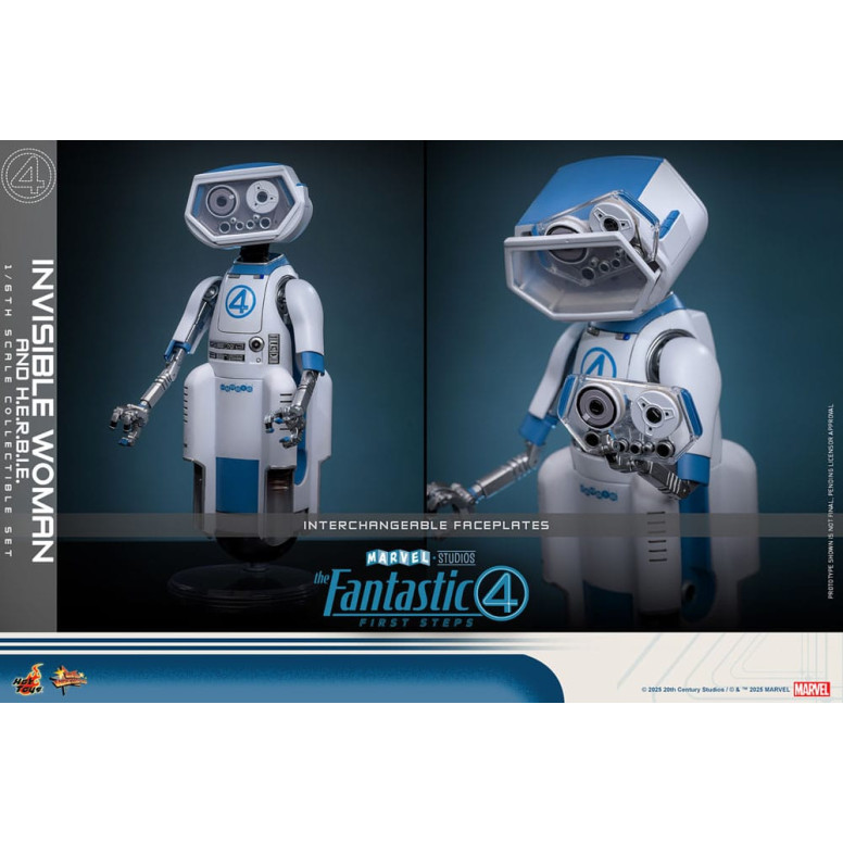 Hot Toys Marvel - Fantastici Quattro: Primi Passi - Donna Invisibile e H.E.R.B.I.E. MMS 1/6 - Sue Storm