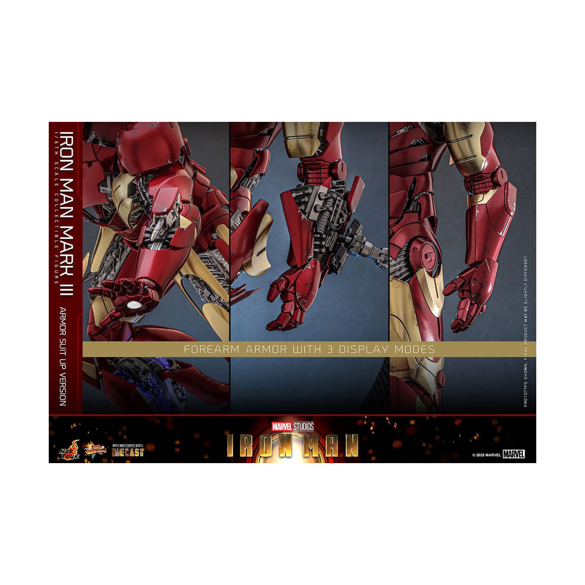 Hot Toys Marvel - Iron Man Mark III (versione armatura) Die Cast MMS 1/6