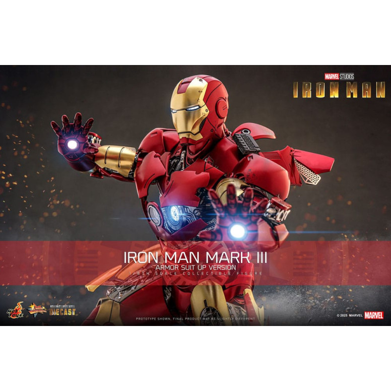 Hot Toys Marvel - Iron Man Mark III (versione armatura) Die Cast MMS 1/6
