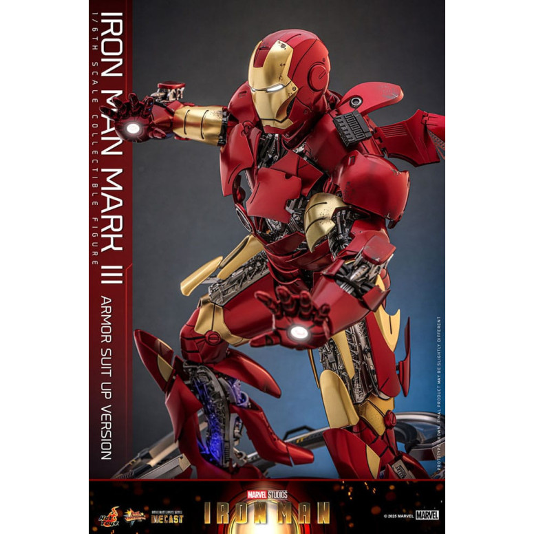 Hot Toys Marvel - Iron Man Mark III (versione armatura) Die Cast MMS 1/6