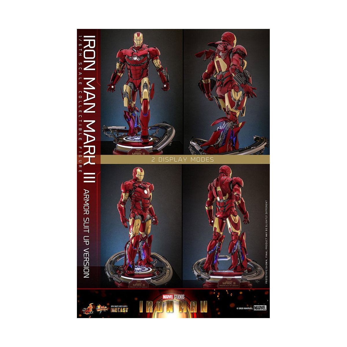 Hot Toys Marvel - Iron Man Mark III (versione armatura) Die Cast MMS 1/6