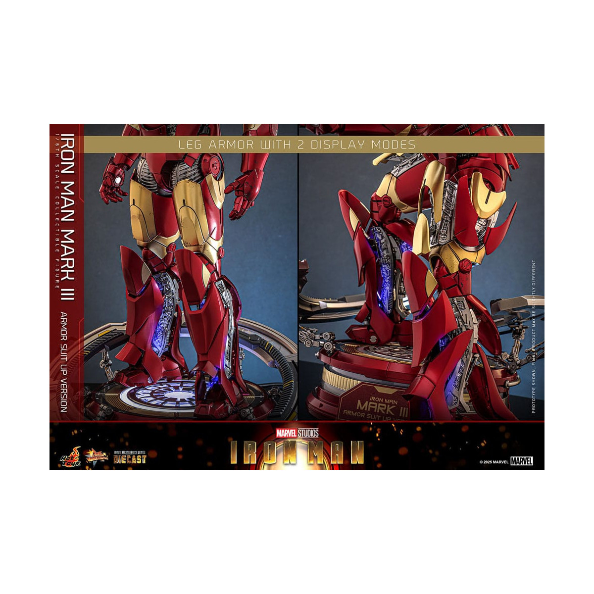 Hot Toys Marvel - Iron Man Mark III (versione armatura) Die Cast MMS 1/6