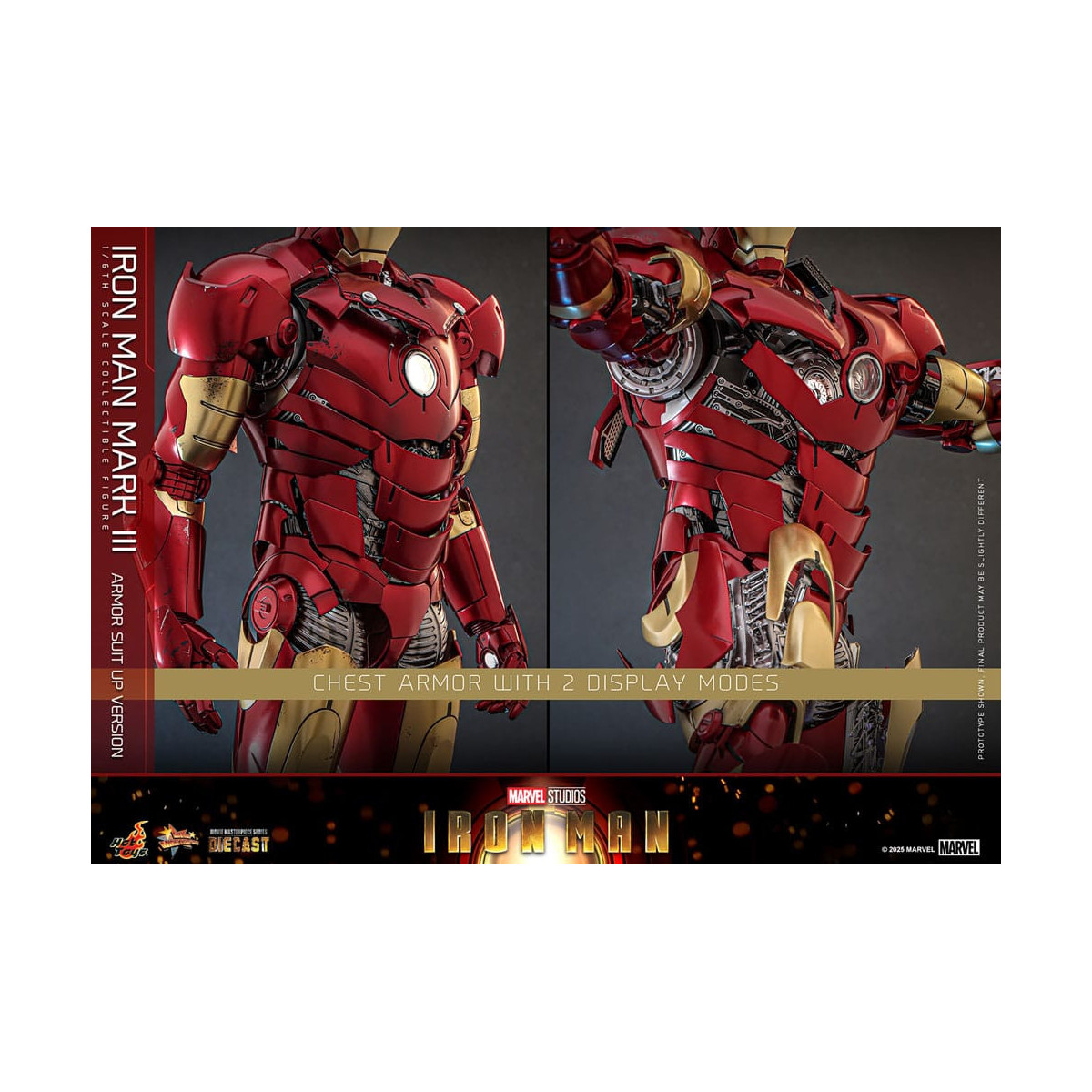 Hot Toys Marvel - Iron Man Mark III (versione armatura) Die Cast MMS 1/6