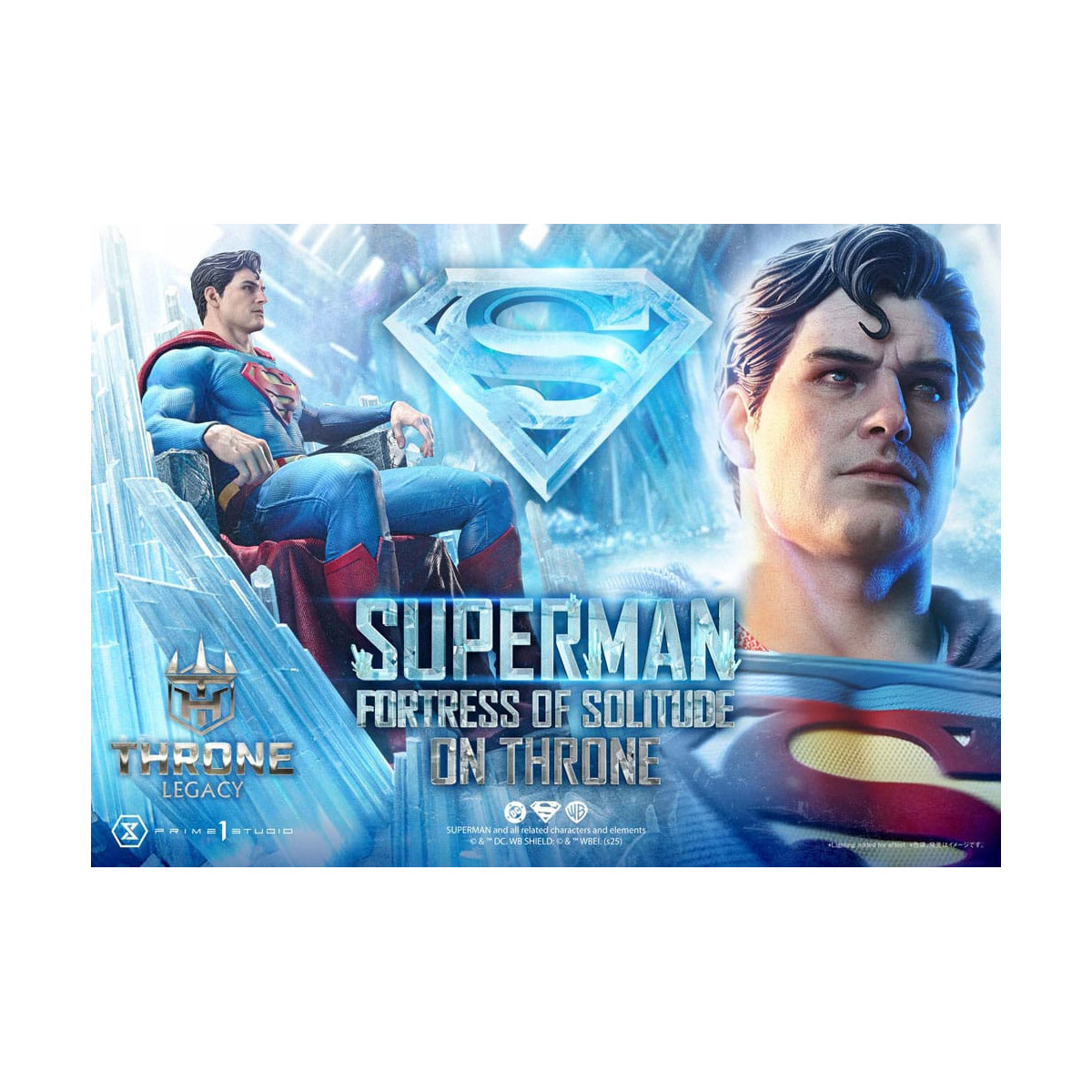 Prime 1 Studio DC Comics Throne Legacy Collection - Superman La Fortezza della Solitudine sul Trono (Disegno di Gabriele Dell'Ot