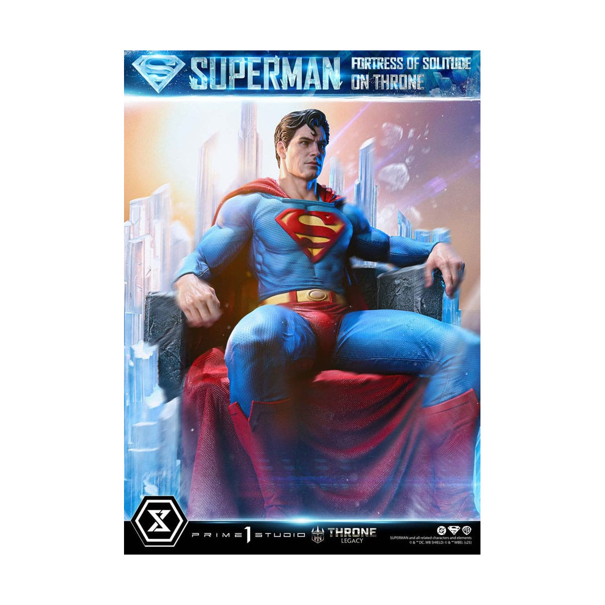 Prime 1 Studio DC Comics Throne Legacy Collection - Superman La Fortezza della Solitudine sul Trono (Disegno di Gabriele Dell'Ot