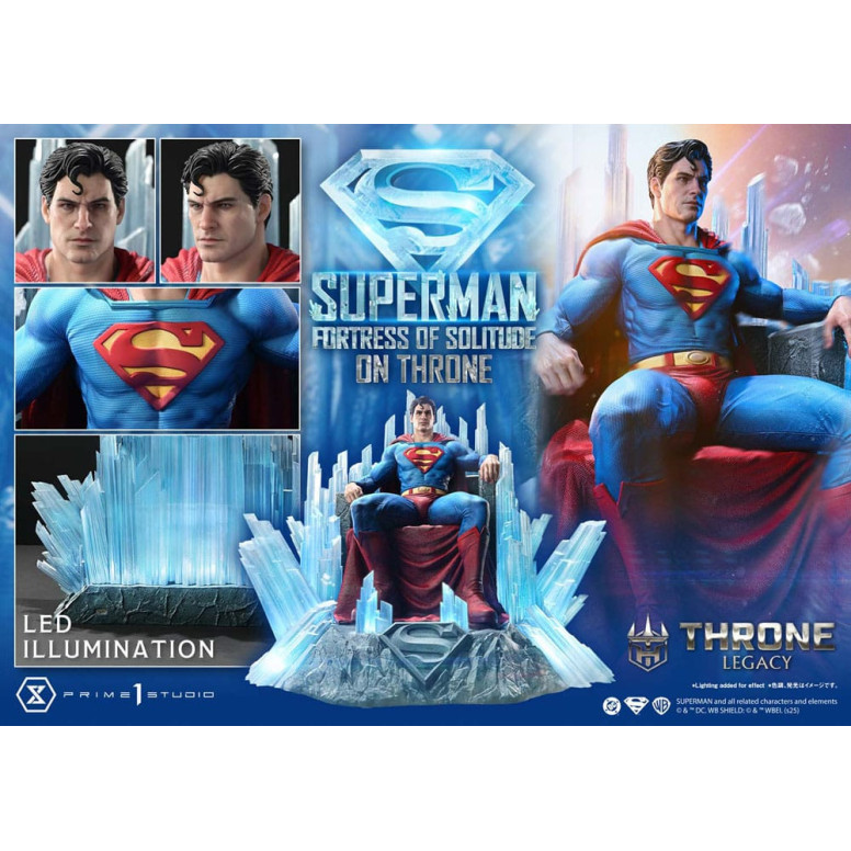 Prime 1 Studio DC Comics Throne Legacy Collection - Superman La Fortezza della Solitudine sul Trono (Disegno di Gabriele Dell'Ot