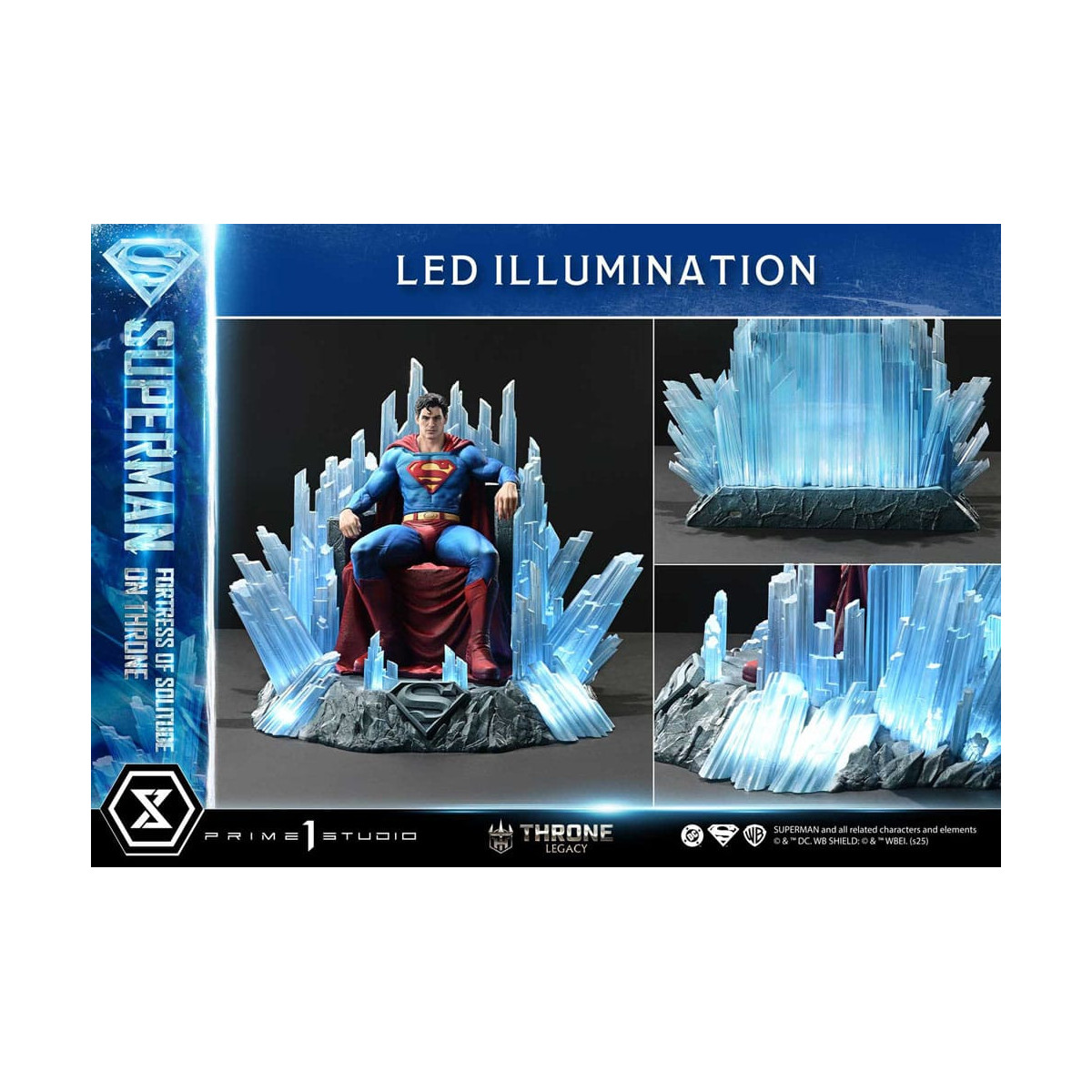 Prime 1 Studio DC Comics Throne Legacy Collection - Superman La Fortezza della Solitudine sul Trono (Disegno di Gabriele Dell'Ot