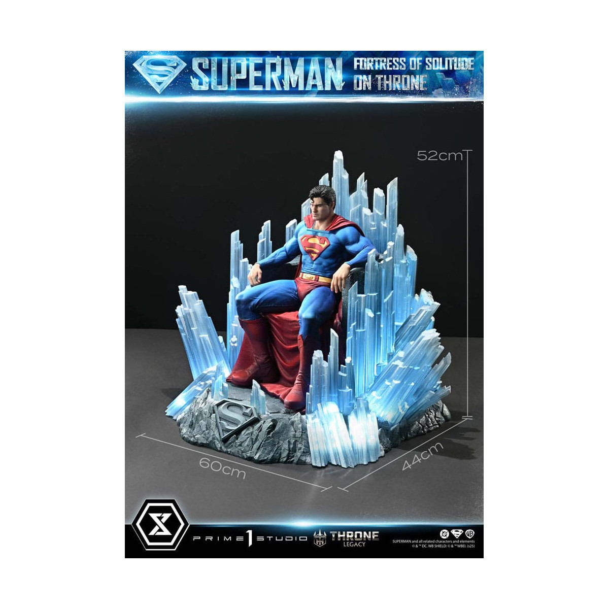 Prime 1 Studio DC Comics Throne Legacy Collection - Superman La Fortezza della Solitudine sul Trono (Disegno di Gabriele Dell'Ot