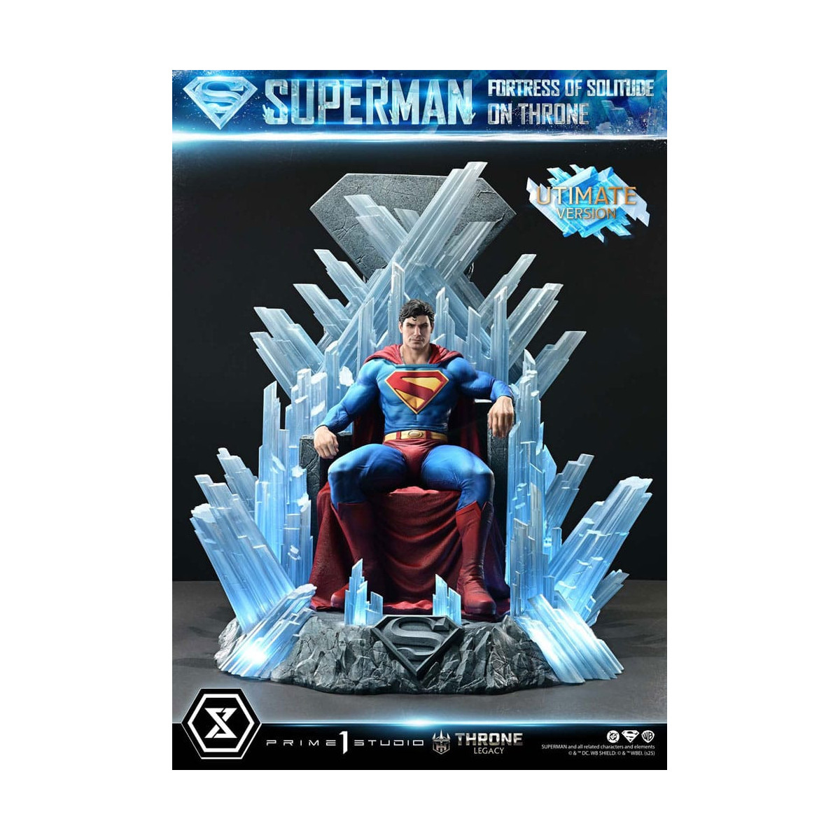 Prime 1 Studio Collezione Legacy del Trono DC Comics - Superman La Fortezza della Solitudine sul Trono Versione definitiva