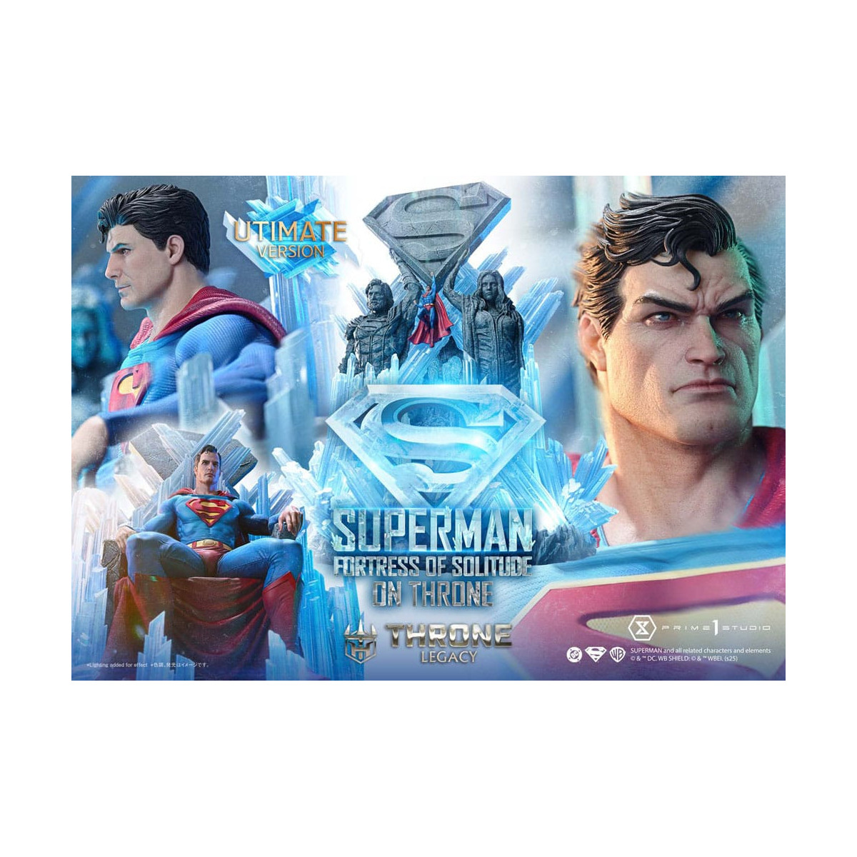 Prime 1 Studio Collezione Legacy del Trono DC Comics - Superman La Fortezza della Solitudine sul Trono Versione definitiva