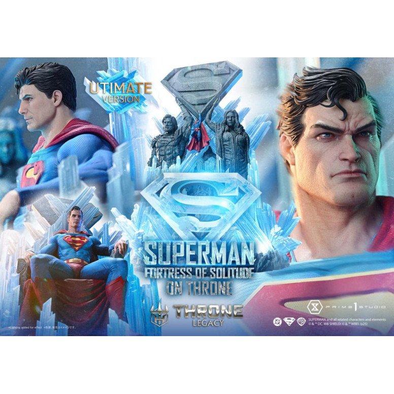 Prime 1 Studio Collezione Legacy del Trono DC Comics - Superman La Fortezza della Solitudine sul Trono Versione definitiva