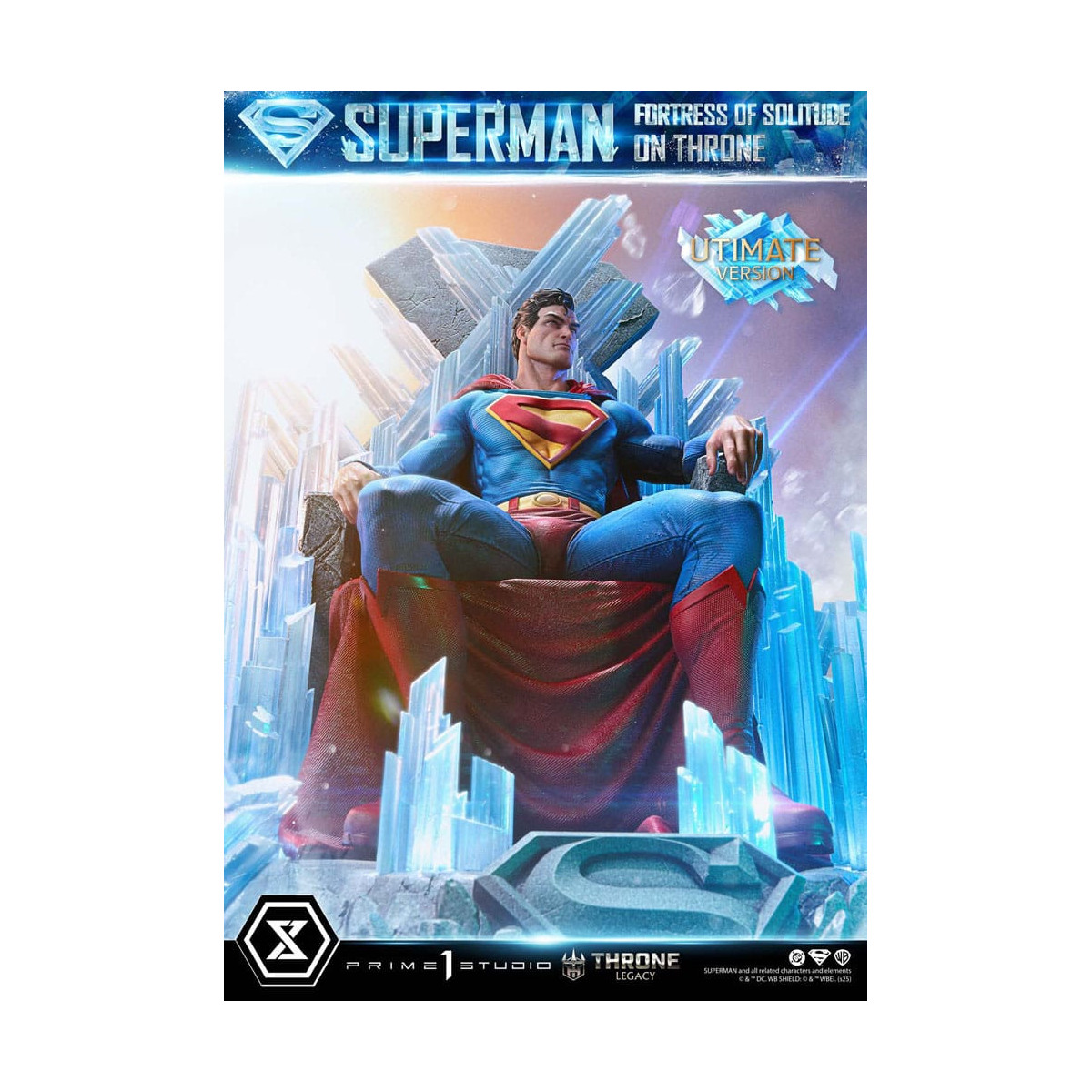 Prime 1 Studio Collezione Legacy del Trono DC Comics - Superman La Fortezza della Solitudine sul Trono Versione definitiva