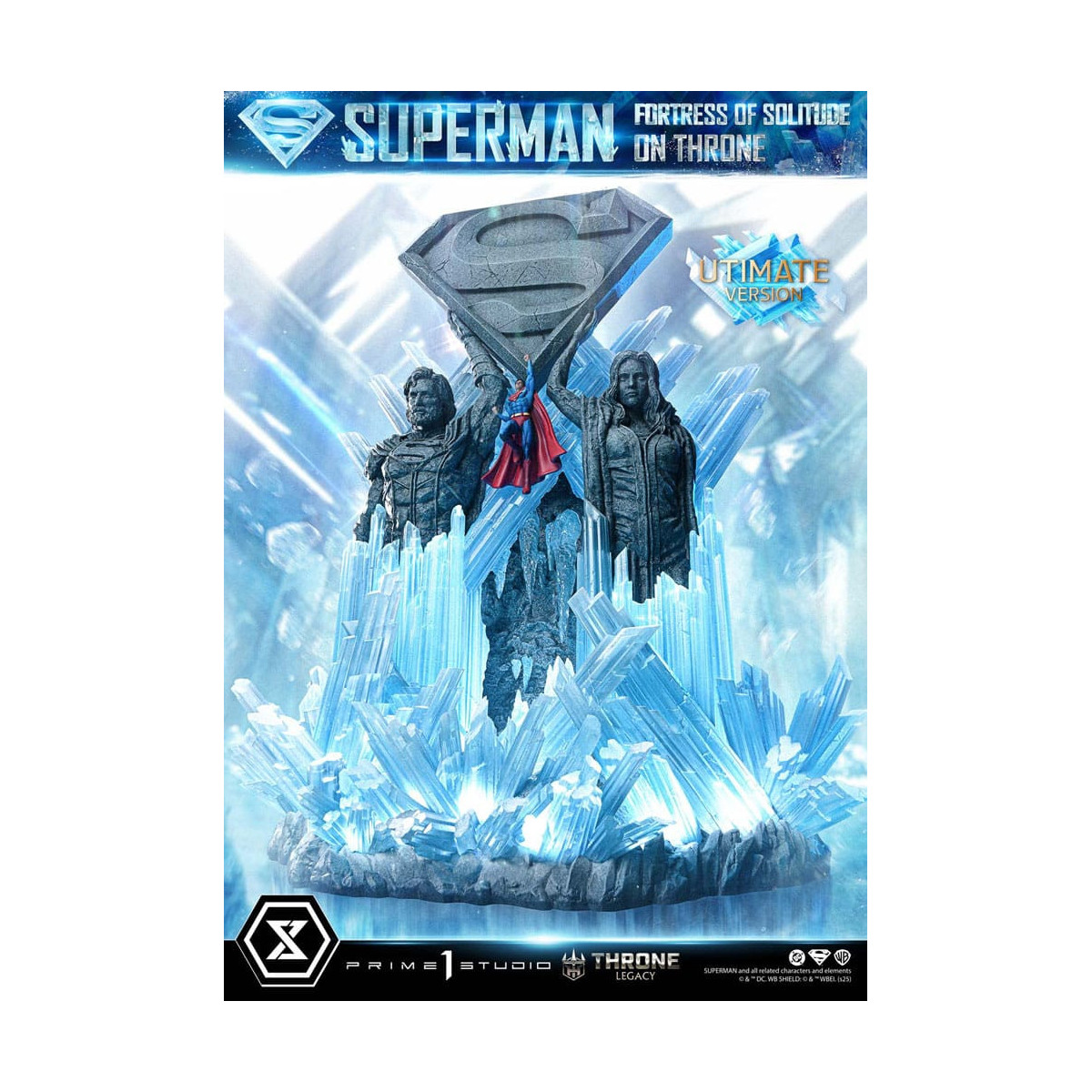 Prime 1 Studio Collezione Legacy del Trono DC Comics - Superman La Fortezza della Solitudine sul Trono Versione definitiva