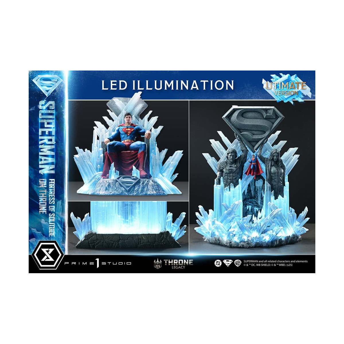 Prime 1 Studio Collezione Legacy del Trono DC Comics - Superman La Fortezza della Solitudine sul Trono Versione definitiva