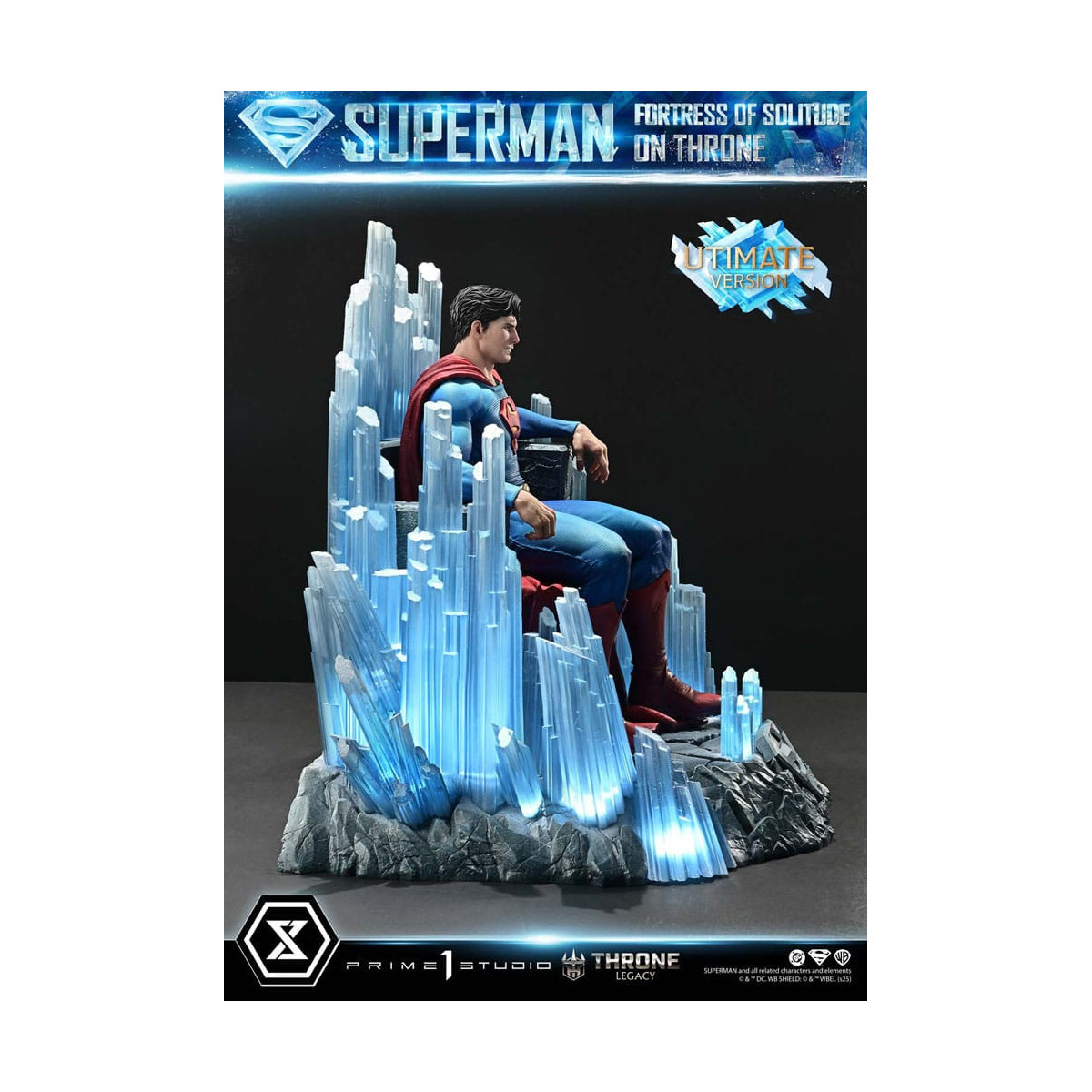 Prime 1 Studio Collezione Legacy del Trono DC Comics - Superman La Fortezza della Solitudine sul Trono Versione definitiva