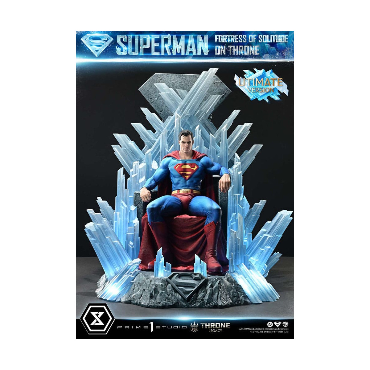 Prime 1 Studio Collezione Legacy del Trono DC Comics - Superman La Fortezza della Solitudine sul Trono Versione definitiva